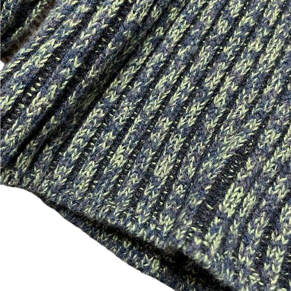 LULULEMON Cotton Cashmere Blend Mock Neck Sweater Green Black Size 4 - Picture 8 of 10